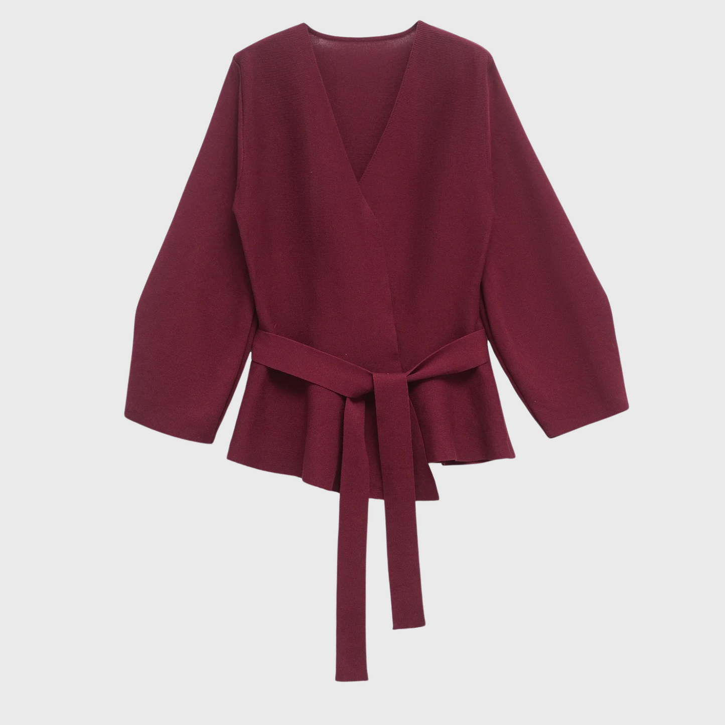 Mauve | Elegant och Mjuk Kardigan – Justerbar Slipsdesign för Alla Tillfällen 7
