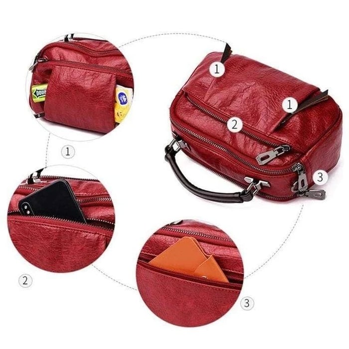 Anneliese | Elegant Crossbody Väska – Vegansk Läder Med Flera Fickor 11