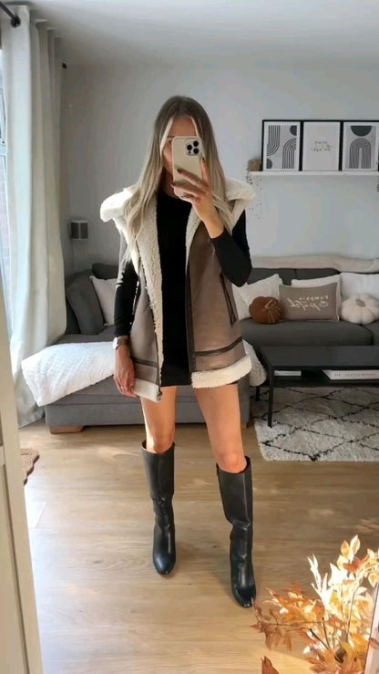 Fatima | Elegant Suede Body Warmer – För Stil Och Komfort 13