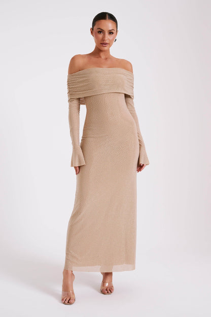 Ziraelle | Glamourös Off-Shoulder Skimmerklänning för Speciella Tillfällen 13