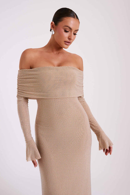 Ziraelle | Glamourös Off-Shoulder Skimmerklänning för Speciella Tillfällen 17