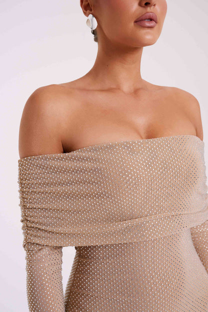 Ziraelle | Glamourös Off-Shoulder Skimmerklänning för Speciella Tillfällen 18