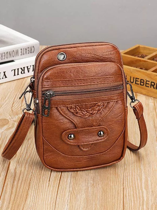 Skämt | Vintage Läder Crossbody Väska – Tidlös Elegans och Praktisk Design 1