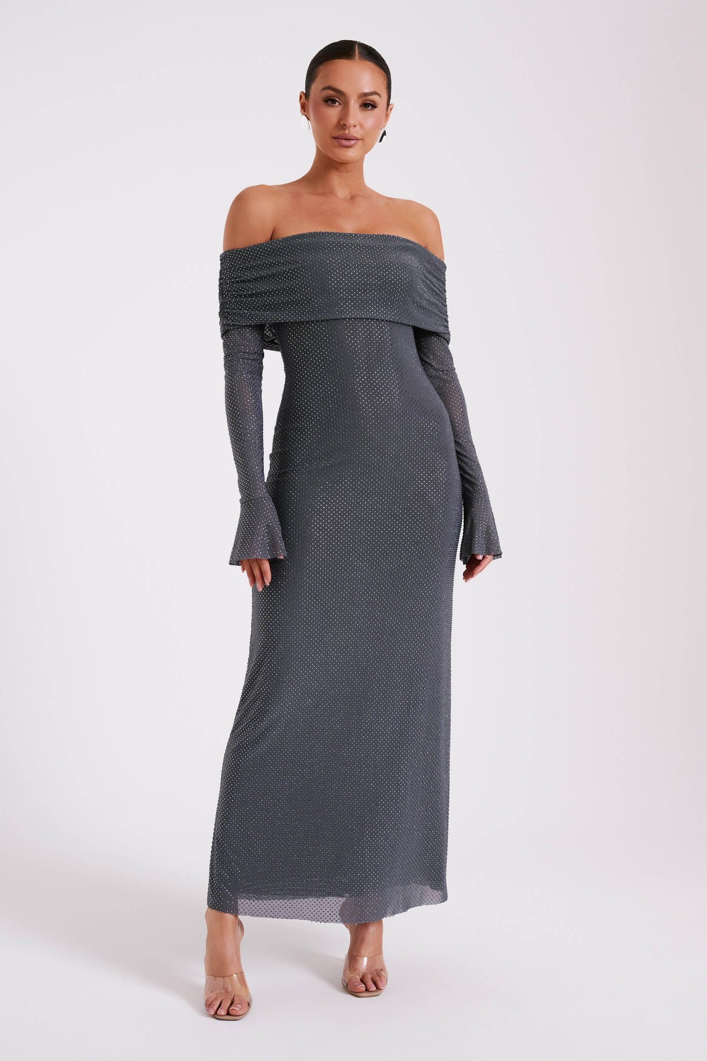 Ziraelle | Glamourös Off-Shoulder Skimmerklänning för Speciella Tillfällen 4