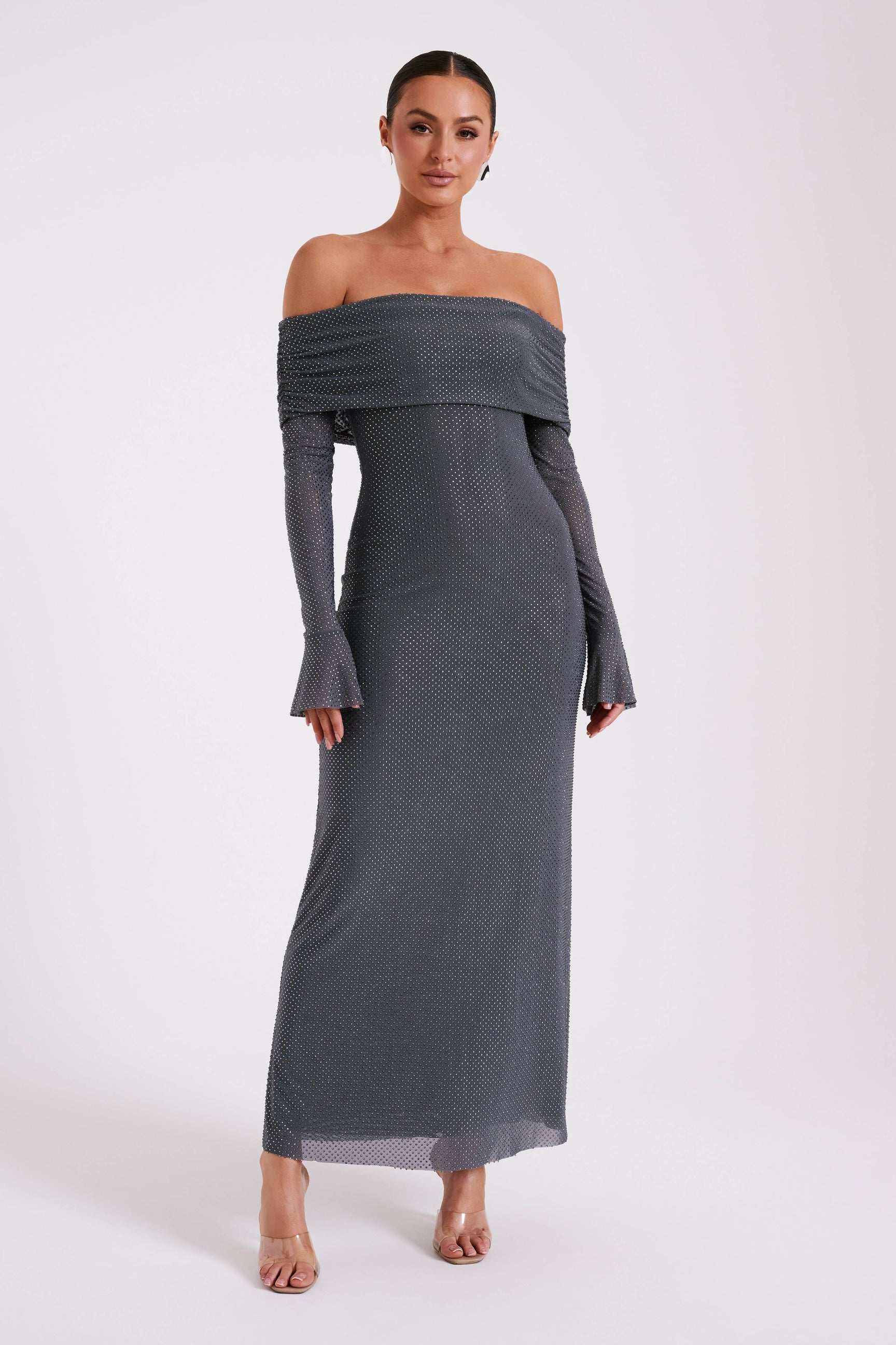 Ziraelle | Glamourös Off-Shoulder Skimmerklänning för Speciella Tillfällen 4
