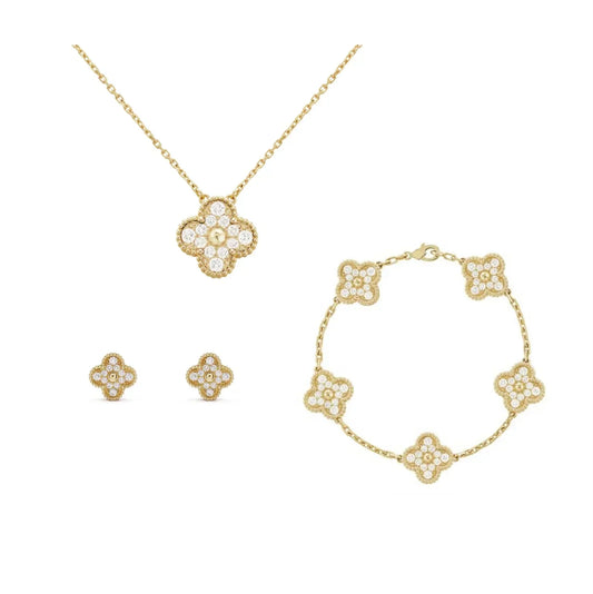 Luxe Radiant Jewelry Set - Handcrafted Necklace and Earring Set for Sensitive Skin-1