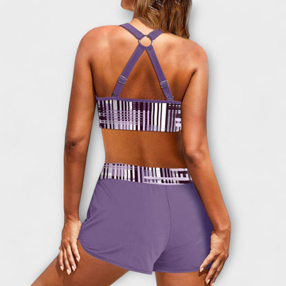 Janelle | Ribbad Hög Midja Bikini För Dam - Trendiga Badkläder-5
