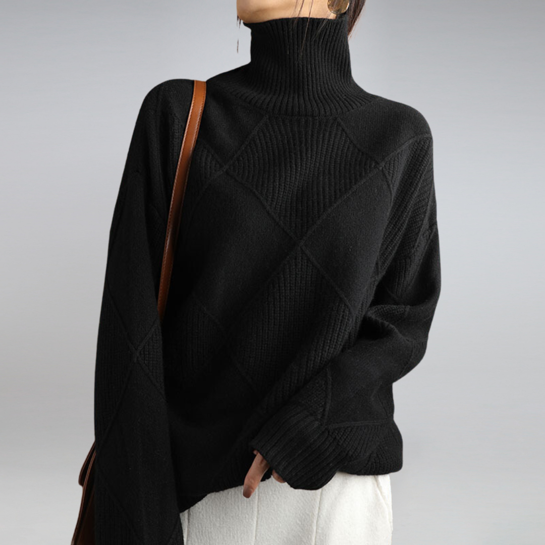 Cindara Turtleneck - Lyxig Komfort i Premium Långhaltig Bomull-5
