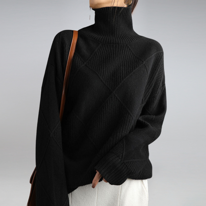Cindara Turtleneck - Lyxig Komfort i Premium Långhaltig Bomull-5