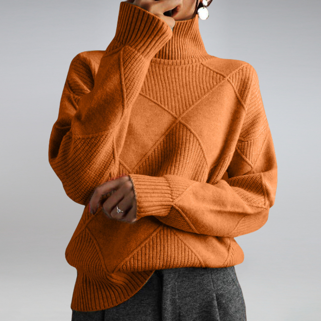 Cindara Turtleneck - Lyxig Komfort i Premium Långhaltig Bomull-1