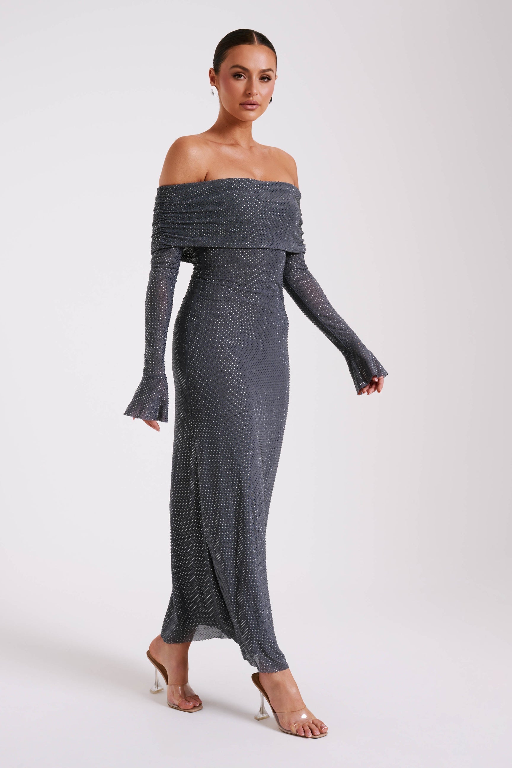 Ziraelle | Glamourös Off-Shoulder Skimmerklänning för Speciella Tillfällen 6