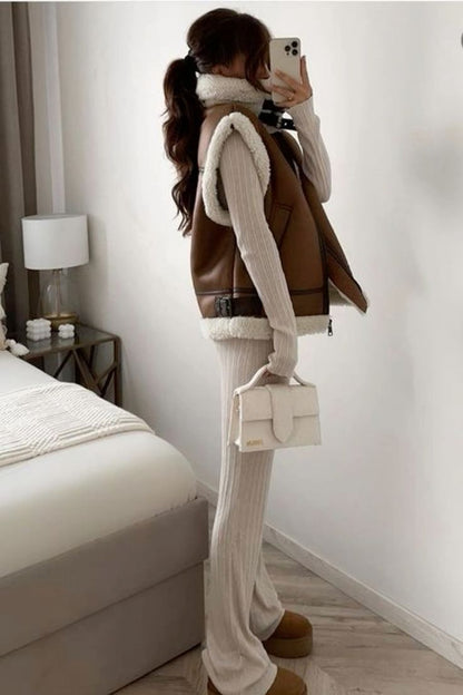 Fatima | Elegant Suede Body Warmer – För Stil Och Komfort 9