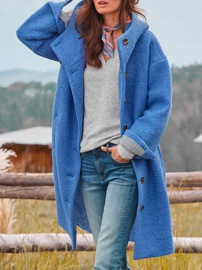 Dam Kappa Grå Storlek M Polyester - Vinterkappa Dam för Elegant och Mysig Stil-5