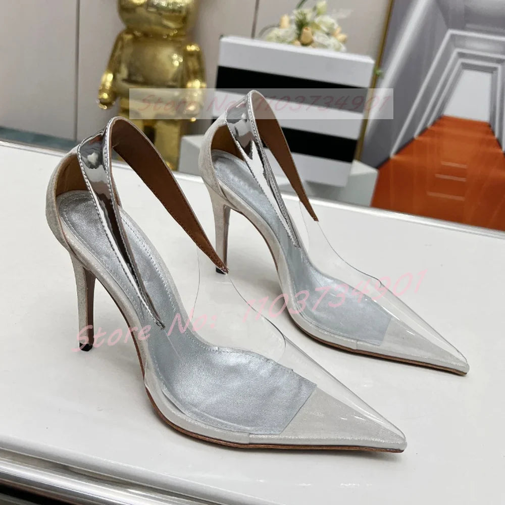 Marianna | Eleganta Flock Slip-On Stilettos För Stil Och Komfort 2