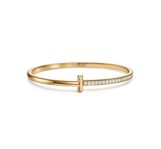 Gold T Armband - Handcrafted, Hypoallergenic & Tarnish-Resistant-1