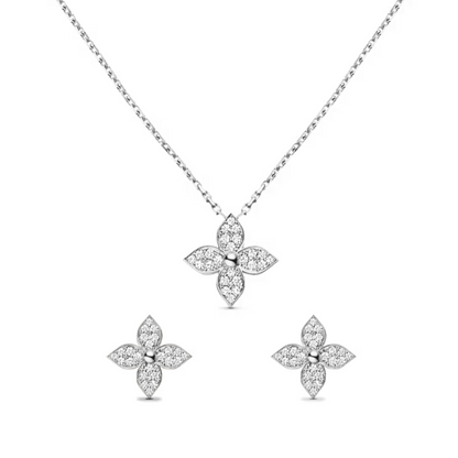 Lillie Jewelry Set - Elegant Necklace and Earring Set with Zirconia Crystals-4