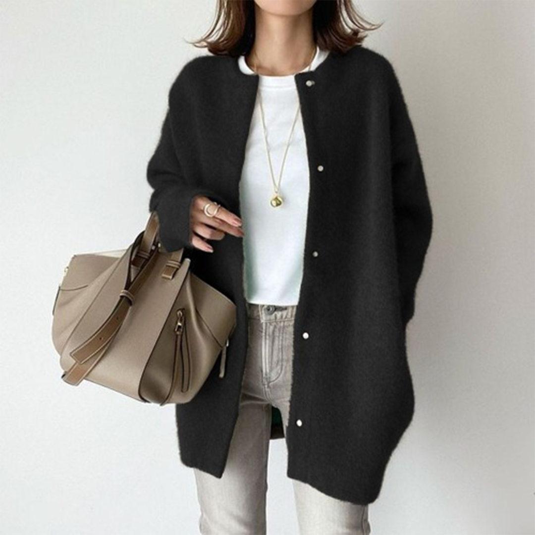 Winta Stickad Cardigan - Mysig, Chic och Mångsidig För Alla Tillfällen-4
