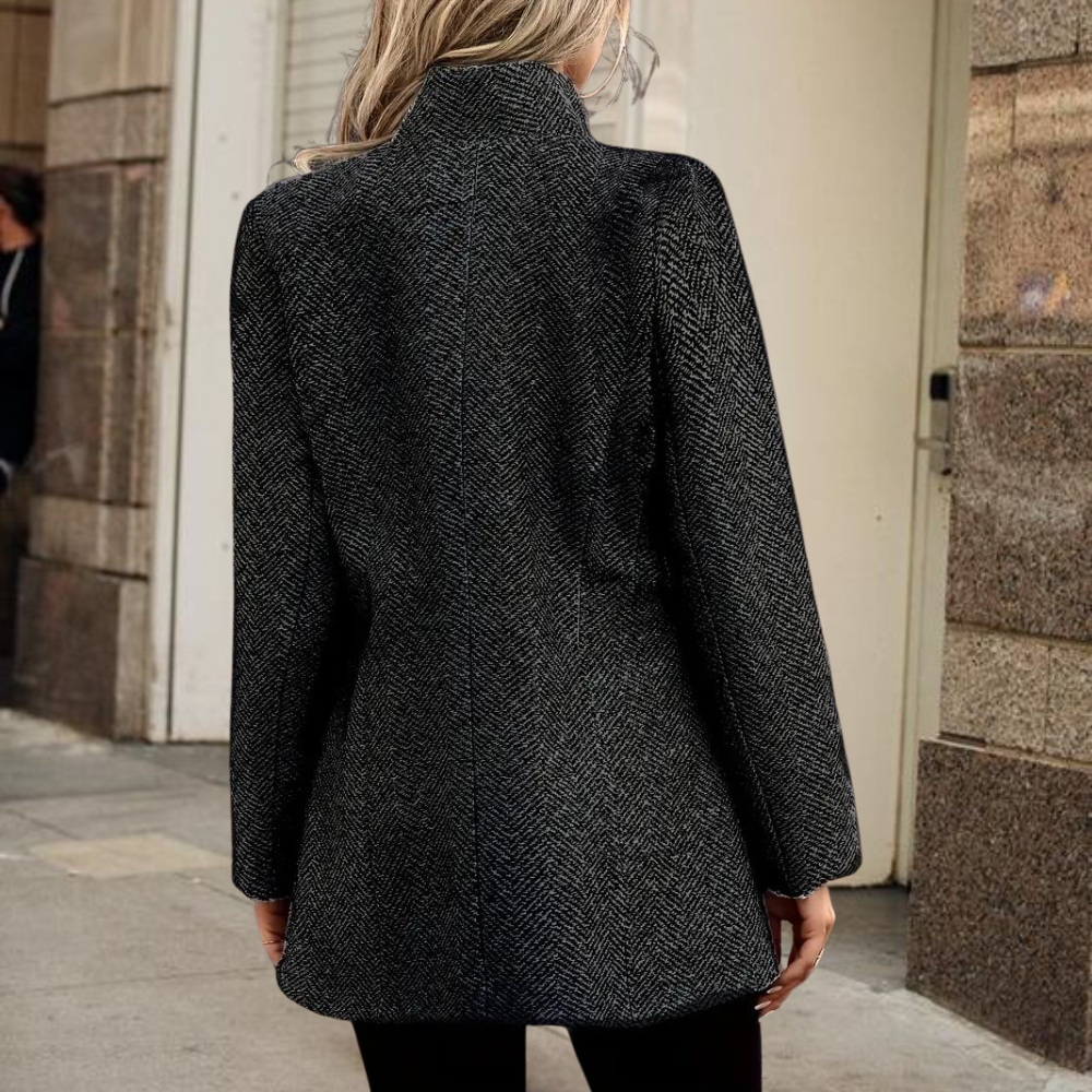 Black Women's Blazer | Slim-Fit Woven Fabric Size M 4