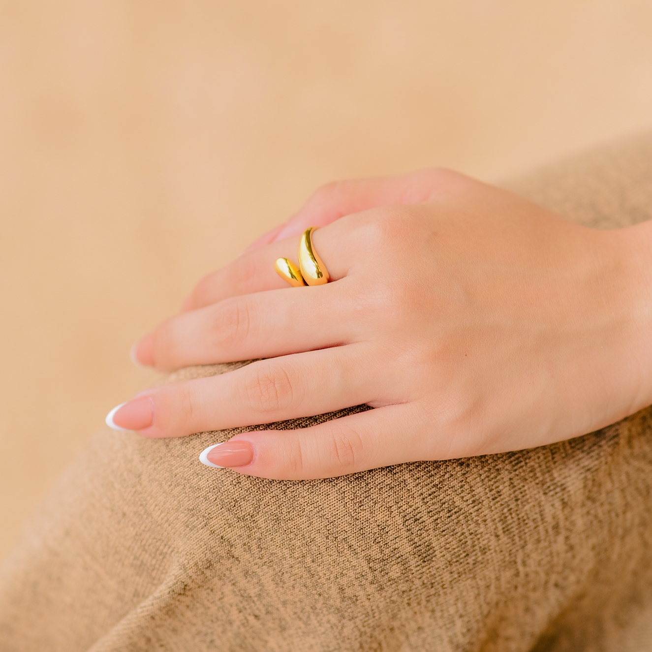 Cora Gold Ring - Adjustable Comfort & Luxurious Shine for Women-2