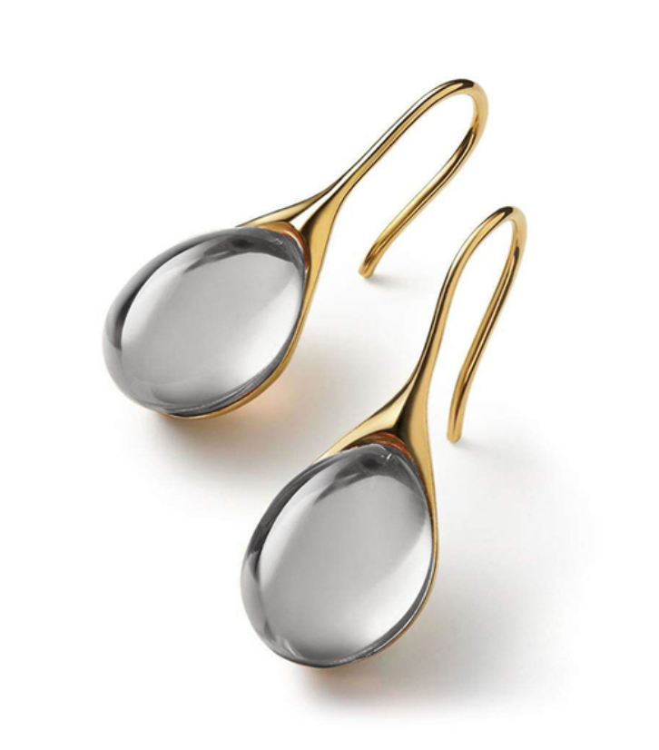 Kristina | Eleganta Guld och Silver Örhängen med Delikat Kristalldroppdesign-5