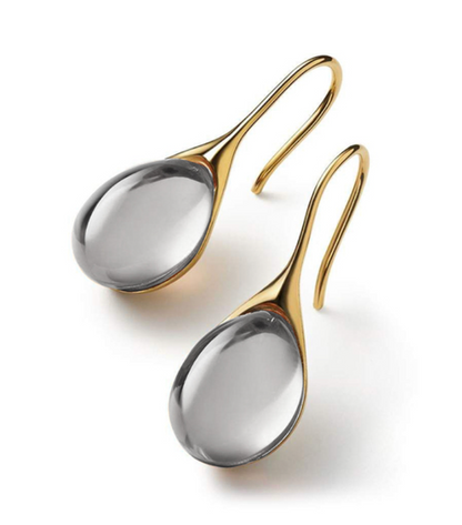Kristina | Eleganta Guld och Silver Örhängen med Delikat Kristalldroppdesign-5