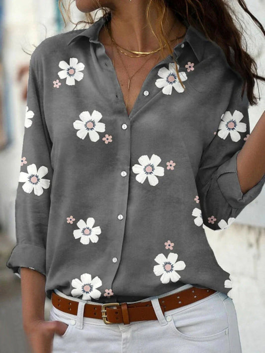Women's Blouse Floral Size S-2XL Soft Fabric Summer Tops for Women-1