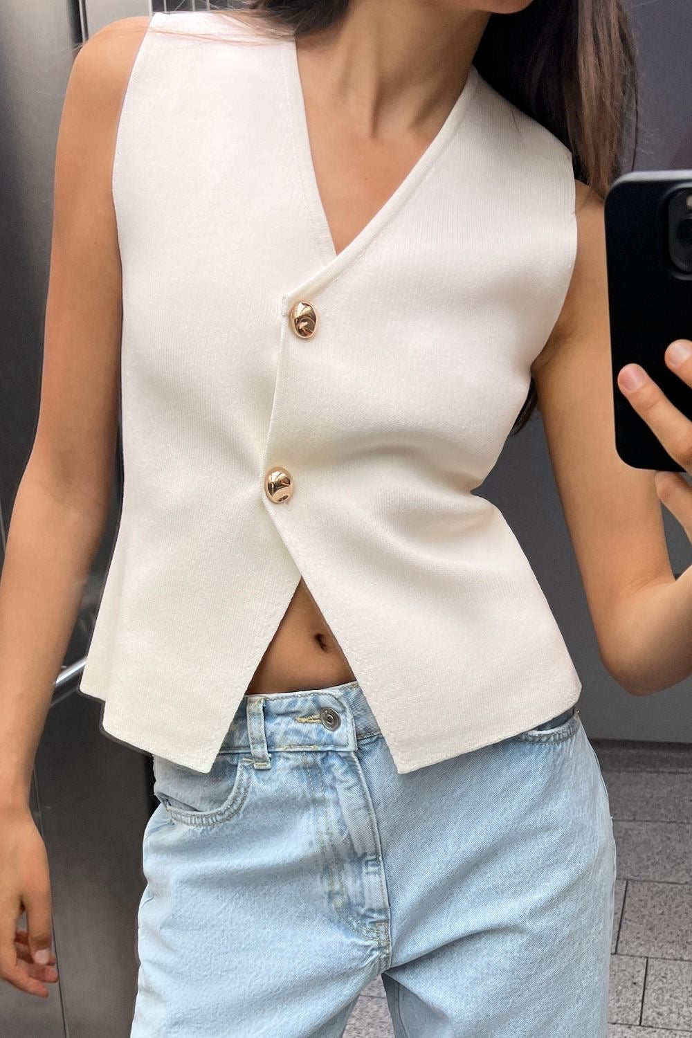 Nela | Elegant Ärmlös Gilet – För Mångsidig Styling och Komfort 1