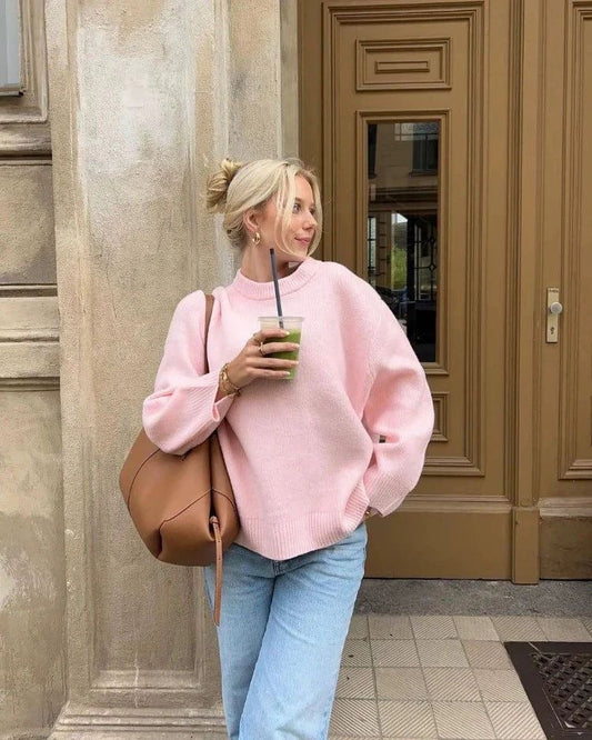 Joan | Trendig Rosa Överdimensionerad Tröja – För Avslappnad Stil 1