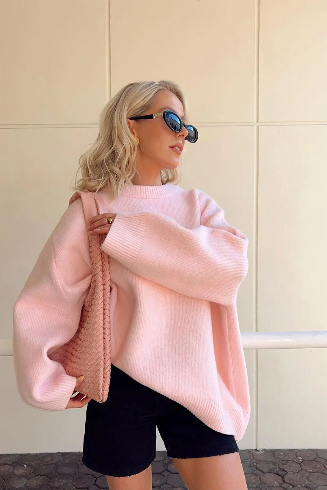 Joan | Trendig Rosa Överdimensionerad Tröja – För Avslappnad Stil 8