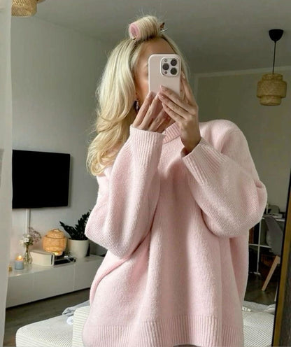 Joan | Trendig Rosa Överdimensionerad Tröja – För Avslappnad Stil 9