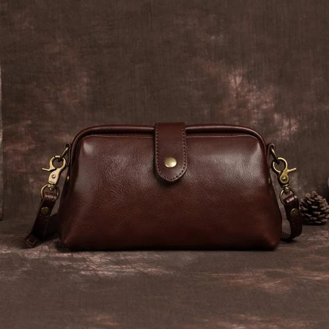 Jet | Handgjord Läder Axelväska Dam – Vintage Tidlös Elegans 8