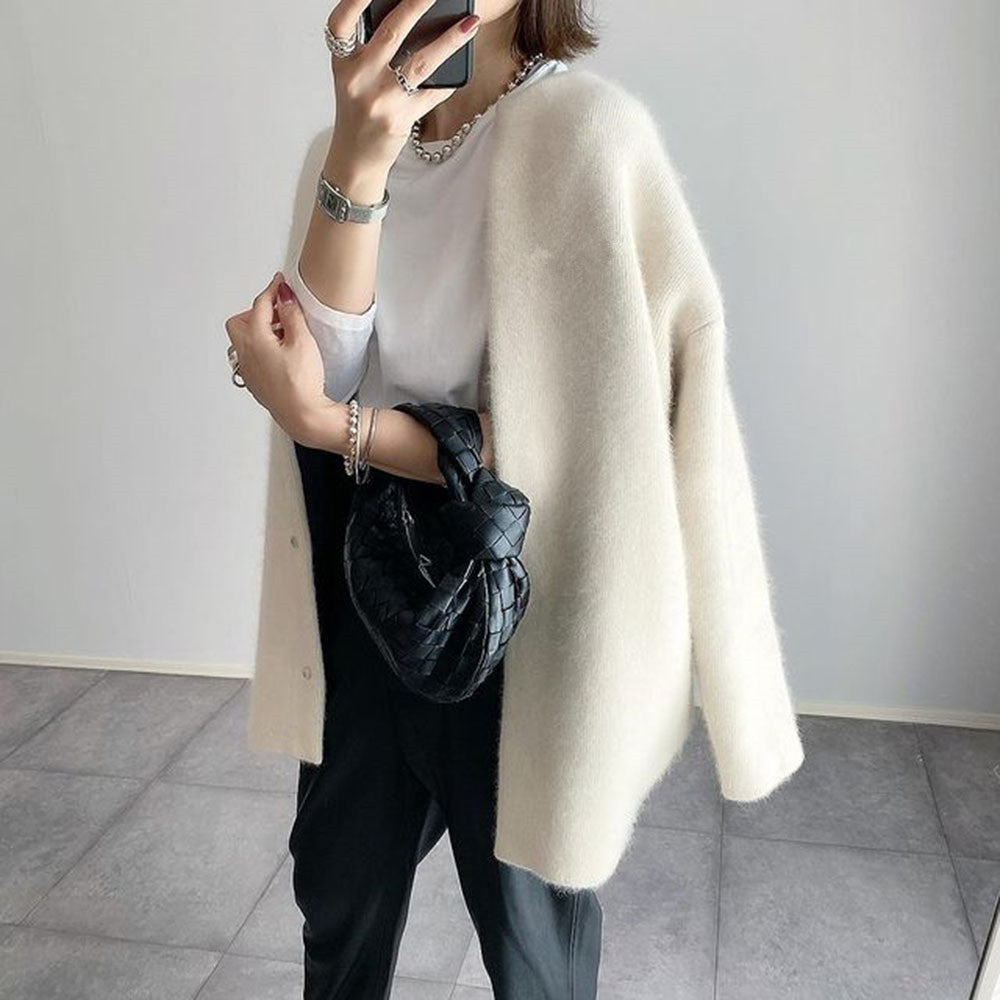 Winta Stickad Cardigan - Mysig, Chic och Mångsidig För Alla Tillfällen-3