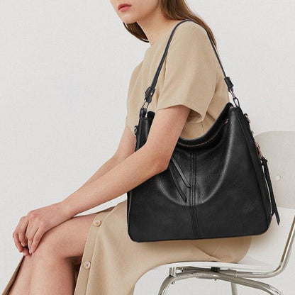Karin | Elegant Läderhandväska Dam – Rymlig Design Med Flera Fack 7