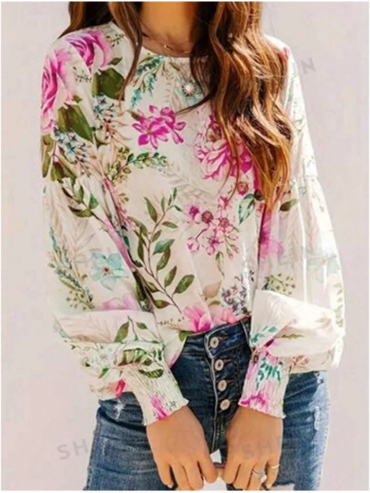 Margo | Elegant Blus Dam – Blommigt Tryck För Tidlös Stil Och Komfort 2