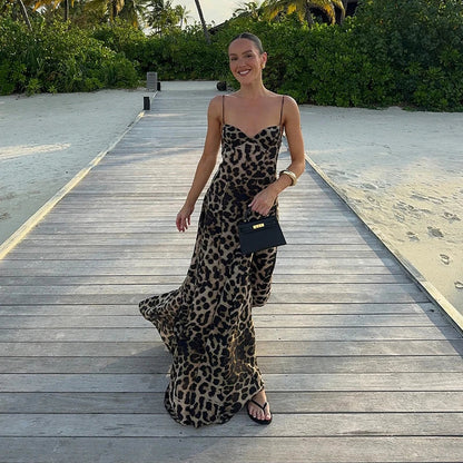 Gabina | Festlig Leopard A-linje Klänning Dam För Bröllop 5