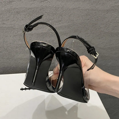 Quinn | Eleganta Hjärtformade Slingbacks – Hög Stiletto-Klack 7