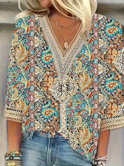 Ans | Elegant Vit V-Neck Blus – Tidlös Stil och Komfort 7