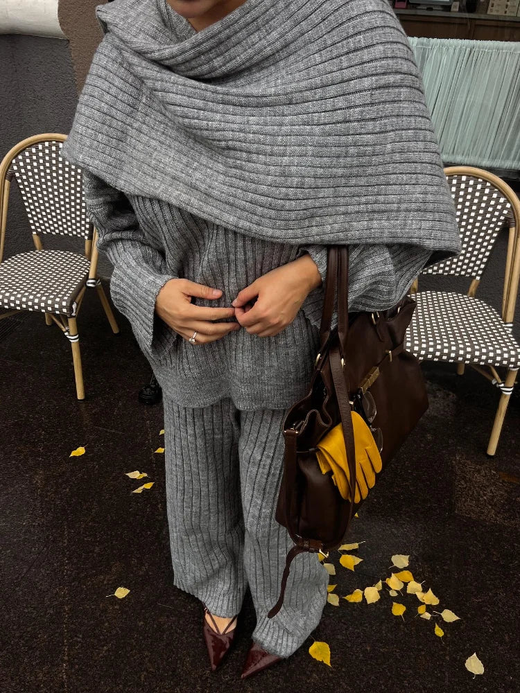 Jacqueline | Elegant Halsduk och Långärmad Set – Komfortabel Passform för Damer 4