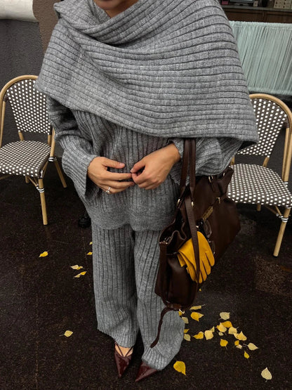 Jacqueline | Elegant Halsduk och Långärmad Set – Komfortabel Passform för Damer 4
