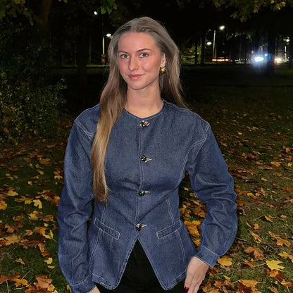 Margarette | Vintage Set med Denimjacka och Byxor för Tidlös och Elegant Stil 7