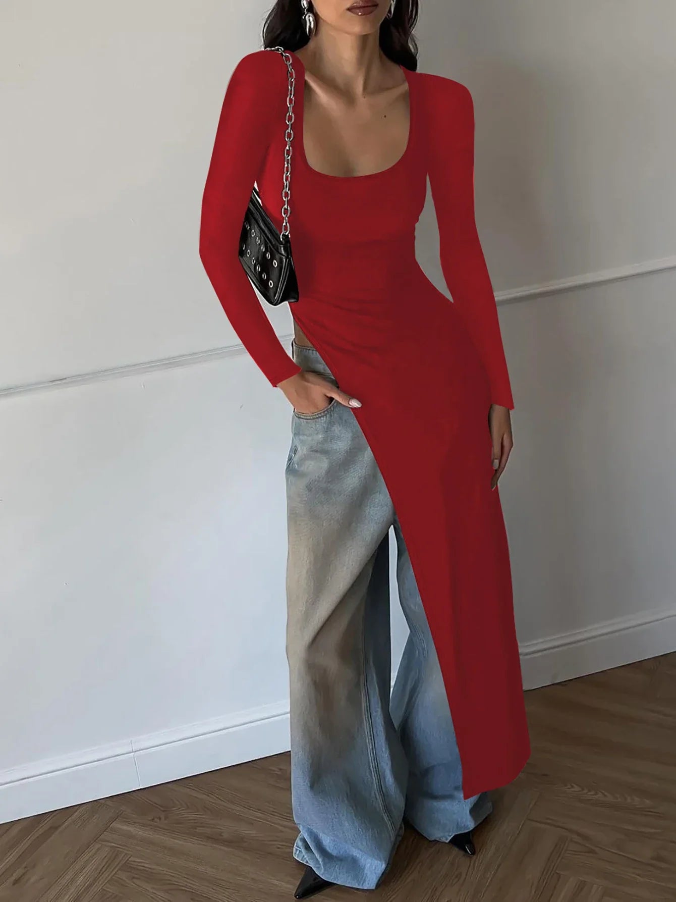 Lorelei | Elegant Damklänning – Oregelbunden Nederkant För Fest Och Bröllop 12