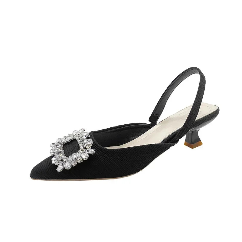 Lillian | Glamourösa Klacksandaler – Rhinestone Och Paljetter 7