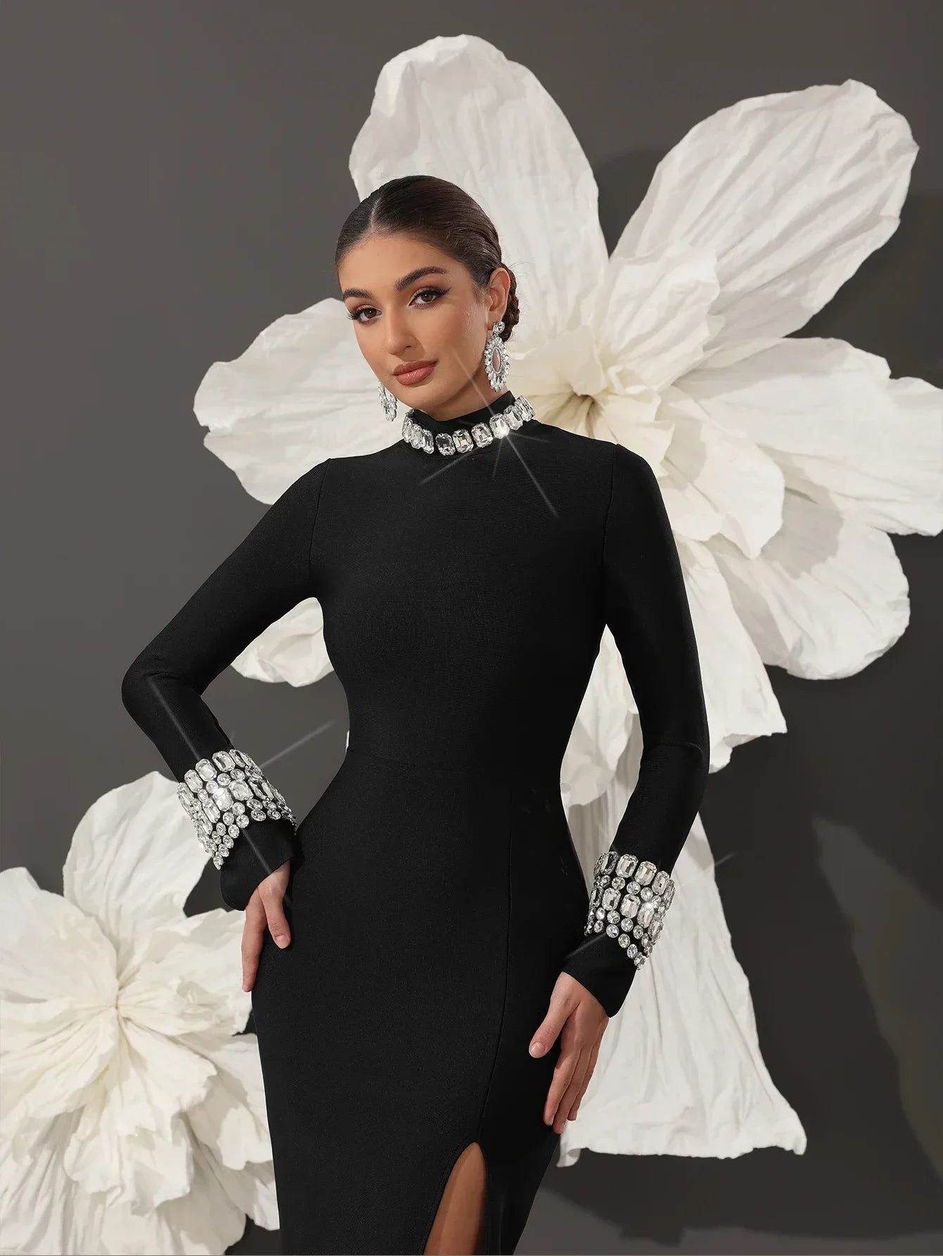 Nazanin | Elegant Bandageklänning - Kroppskramande Passform För Kvällsevenemang 4