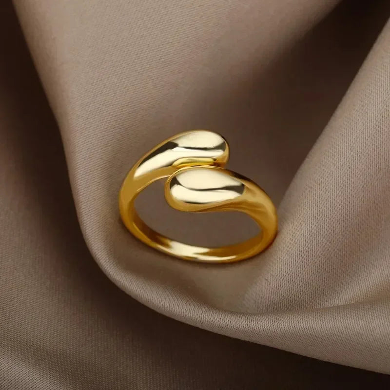Bailaze | Elegant Ring – Dubbla Stålkulor För Tidlös Stil 4