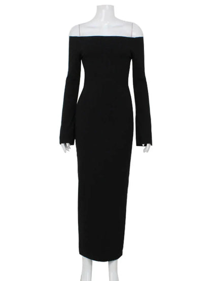 Halcyon | Elegant Dam Stickad Långklänning – Tidlös Stil och Komfort 4