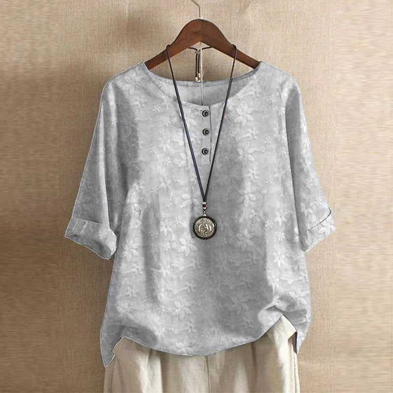 Variant image for Women's Blouse Floral Print Size M Cotton Blend-10