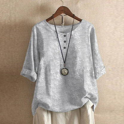 Variant image for Women's Blouse Floral Print Size M Cotton Blend-10