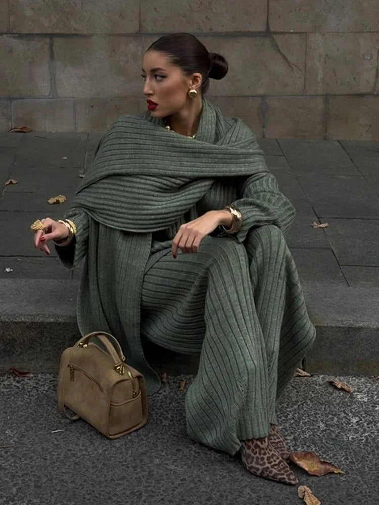 Jacqueline | Elegant Halsduk och Långärmad Set – Komfortabel Passform för Damer 6