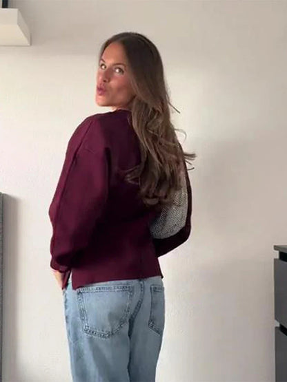 Kimberly | Elegant Stickad V-Ringning Och Kjoluppsättning – För Stil Och Komfort 4