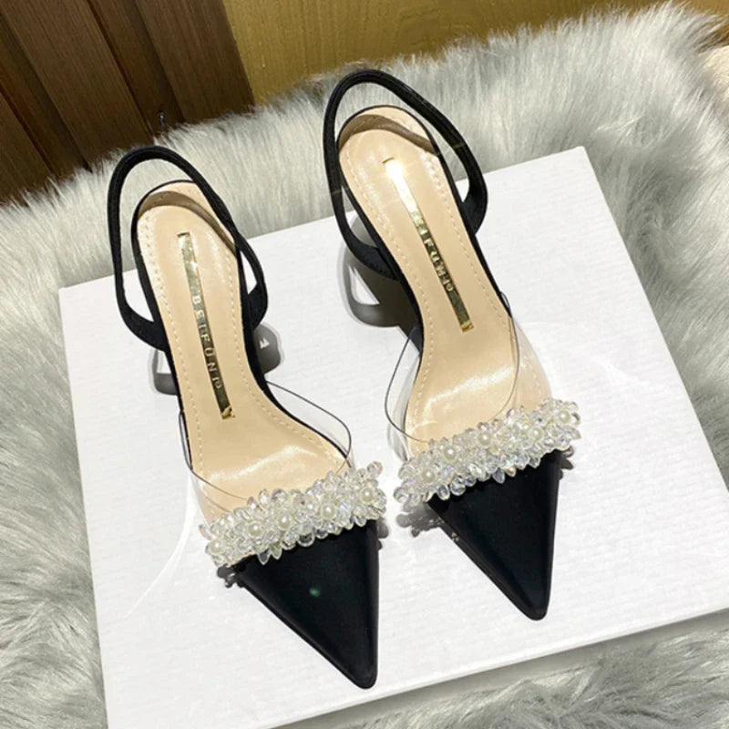 Margaret | Eleganta Slingback Högklackade Sandaler – Spetsig Tå För Stil Och Komfort 6